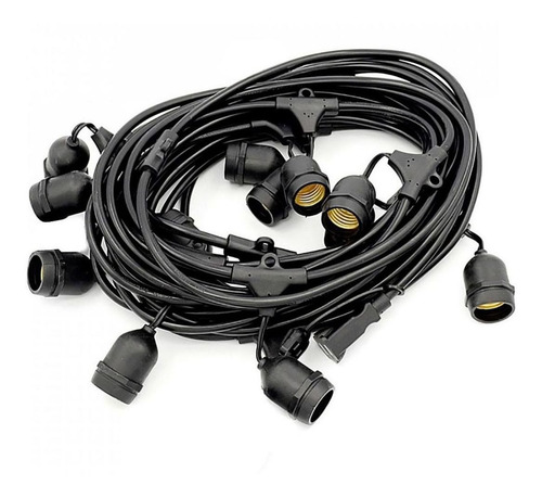 Guirnalda Interior/exterior Ámbar, Cable Negro, 5 Metros