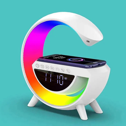 Lámpara De Carga Inalámbrica, Altavoz Bluetooth, Reloj De Mú