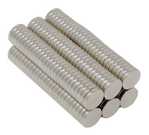 Imagen 2 de 5 de 10 Imanes De Neodimio 12x2 Mm Super Potentes