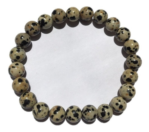 Pulsera Jaspe Dálmata Piedra Natural Amuleto