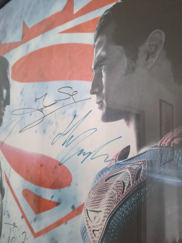 Poster Batman V Superman - Premier - Firmado X Elenco (Usado)
