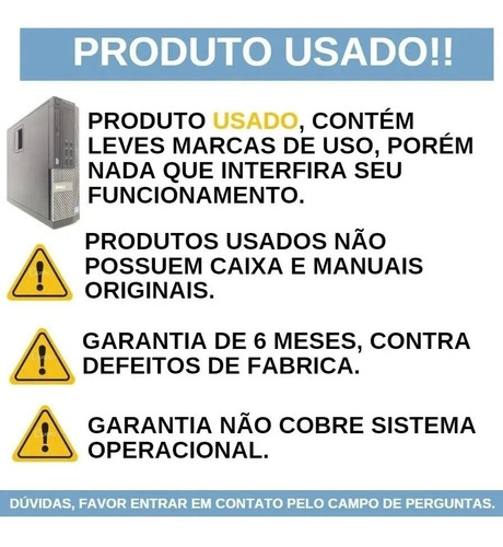 Desktop Dell I7 Ram 8gb Ssd256gb Windows10 Em 12x Sem Juros