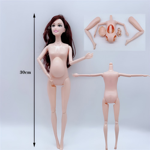 Boneca Barbie Grávida Com Bebes E Cachorro Com Filhotes