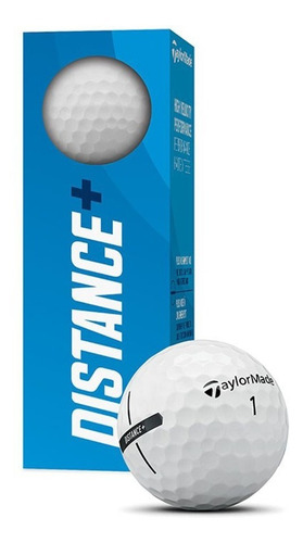 Pelota Taylormade Distance+ Blanca X3 Color Blanco