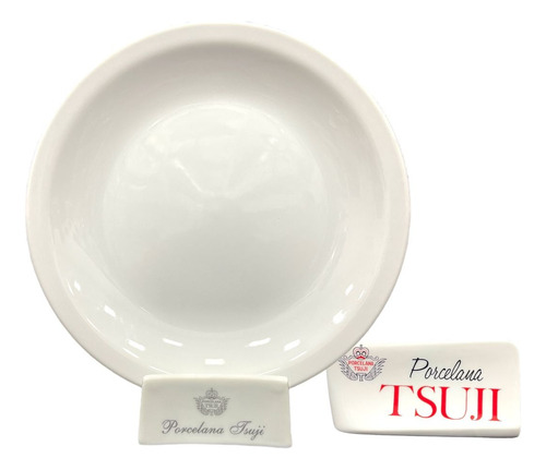 6 Plato Playo Postre 19 Cm Porcelana Con Sello Tsuji 