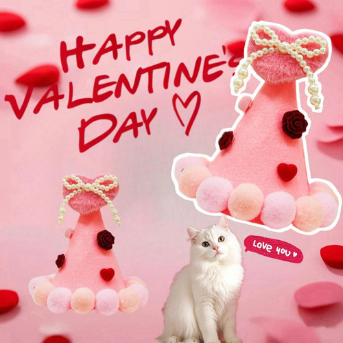 Sombrero Para Perro Del Día De San Valentín Sombrero De Amor