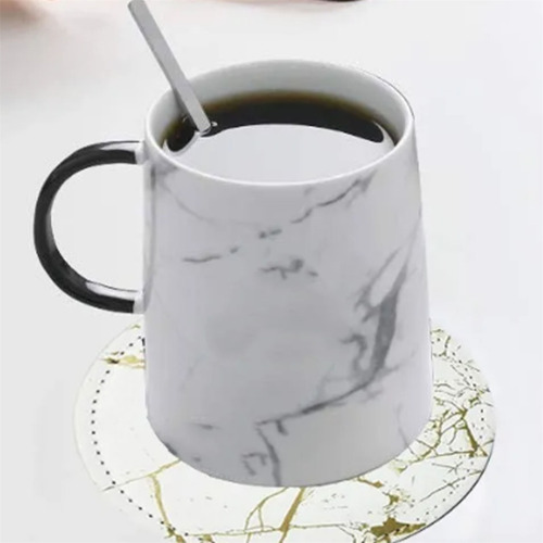 7pcs Porta Tazas Portavasos Redondo 10cm De Cuero Taza Mesa