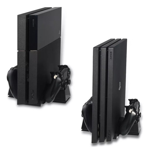 Base Cargador Para Ps4  Doble Joystick Stand Cooler Consola