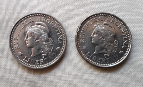 Argentina 10 Centavos Años 1958 1959 Km#54 Moneda C/u 