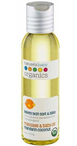 Aceite De Bebe De Nature's Baby Organics, Mandarina, Sin Cr