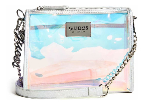 Cartera Guess Nueva Original Tornasol Transparente Exclusiva