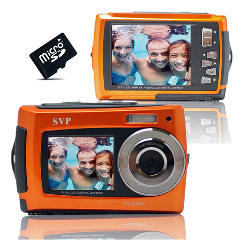 Svp Aqua Micro Gb Mp Visualizacion Dual Impermeable Camara