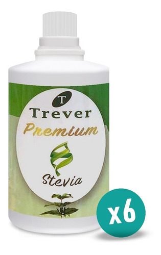 Stevia Líquida Trever Premium Sin Sucralosa 500ml X 6u
