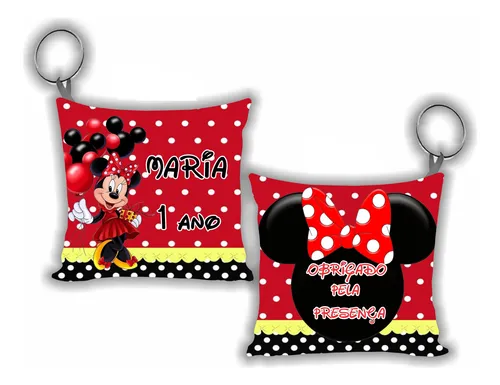 comprar 30un Chaveiros Almofada Lembrancinha Festa Minie Mikey