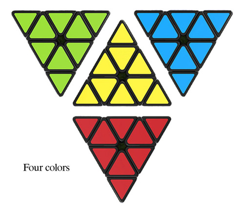 Pirámide Speed Cube 3x3 Triángulo Puzzle Toy Negro Color De La Estructura