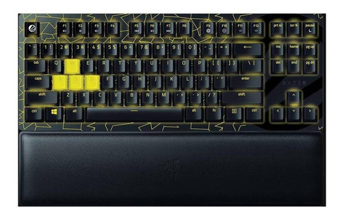 Teclado gamer Razer Huntsman V2 Tenkeyless QWERTY inglés US color esl edition con luz amarillo