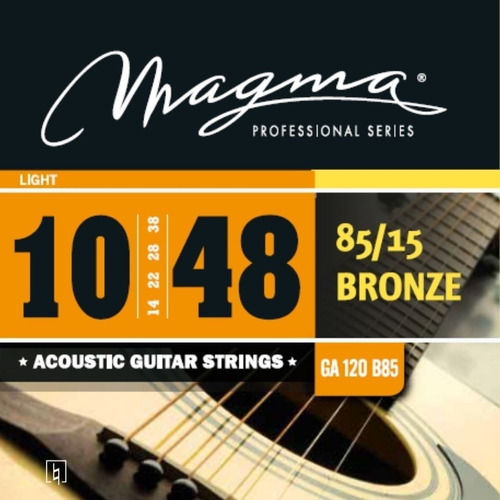 Magma Ga120b85 Encordado Guitarra Acústica Bronze 85/15 .010