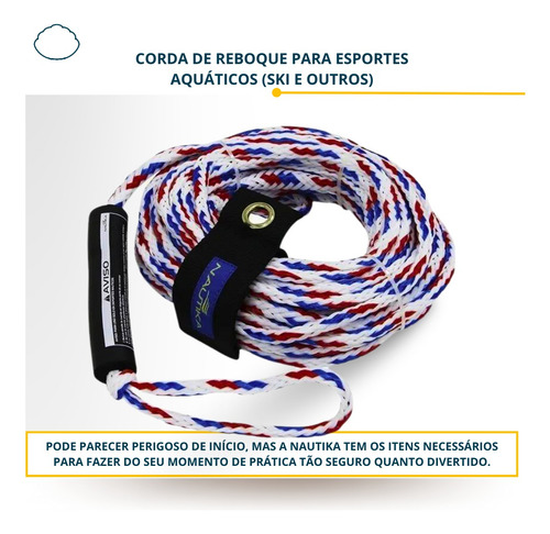 Cabo Jet Nautika P/ Reboque 18m Antiestilingado C/flutuador