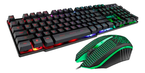 Kit Gamer Teclado + Mouse Rgb Colores
