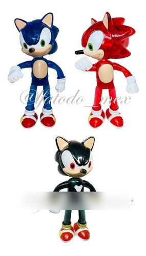 Sonic 3 Personajes Movible Con Luz 20 Cm Articulados