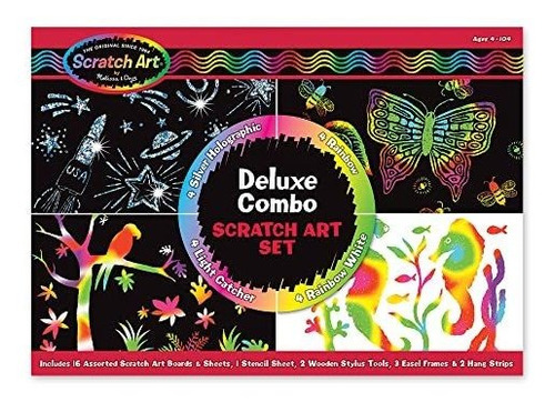 Melissa & Doug Deluxe Combo Scratch Art Set: 16 Pizarras, 2 