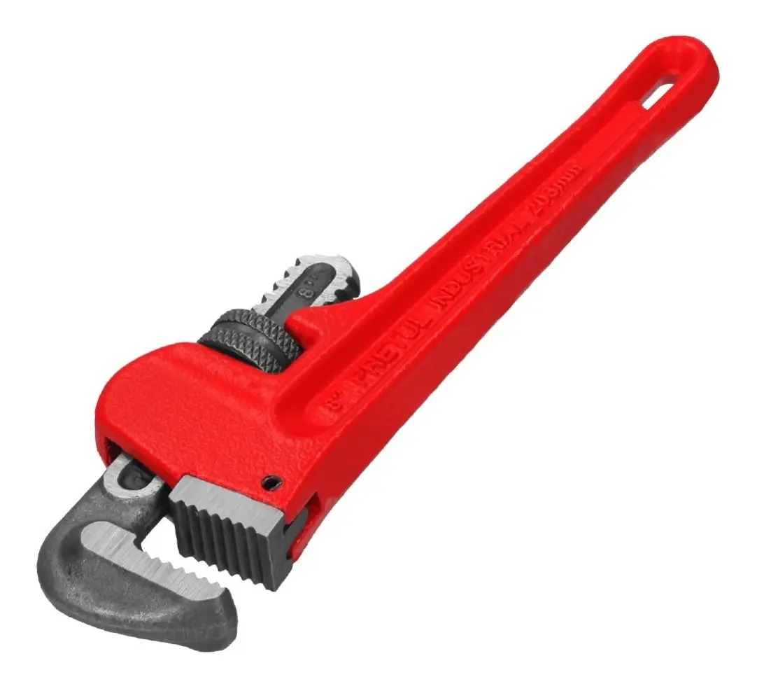 Llave Ajustable Stilson 8 PLG Pretul Color Rojo