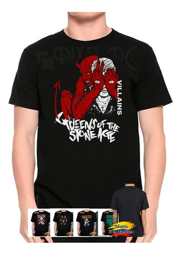 Camiseta Queens Of The Stone Age Tipo Retro Pixel Rc