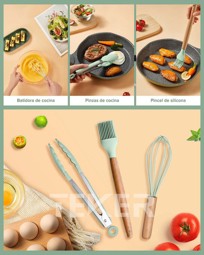 Utensilios Silicona 12 Set Cocina Espatulas Reposteria