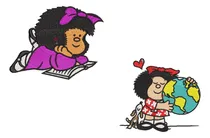 Comprar Pack Diseño Matrices Mafalda Para Maquinas Bordadoras 12cm