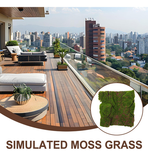 Alfombrilla Artificial De Musgo De Jardín, Hecha A Mano, Par