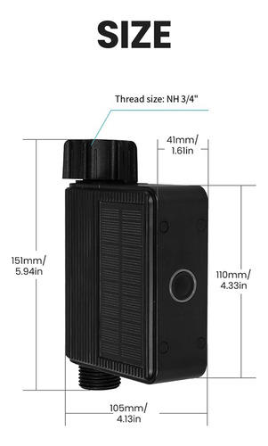 Válvula De Agua De Riego Temporizada Tuya Solar, Ip65, Imper