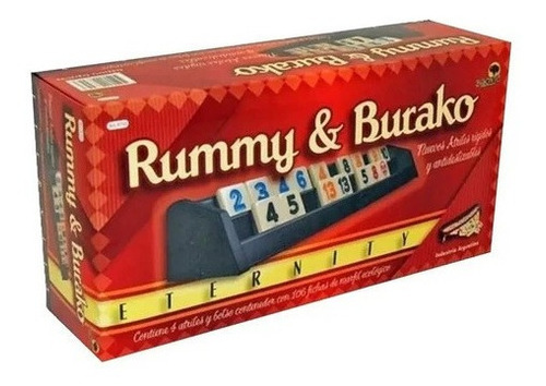 Juego De Mesa Rummy Burako Ingenio C/ Atril 106 Fichas New