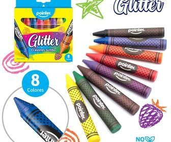 Crayones Jumbo Escarchados X8pzas Pointer Mayor Y Detal 