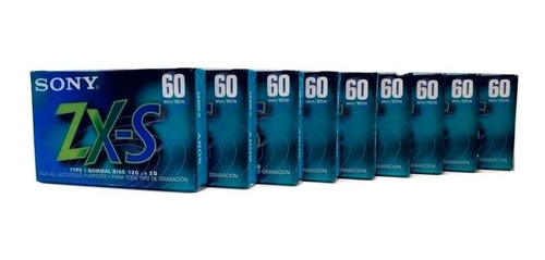 Lote 9 Cassettes Virgen Nuevos Sin Abrir Sony Zx-s