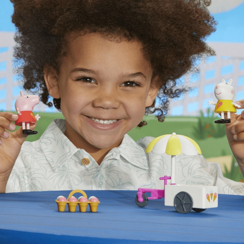 Peppa Pig Figura Cerdita Carrito De Helados Original Hasbro