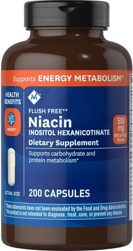 Niacina Vitamina 500mg Niacin Flush Free  Usa