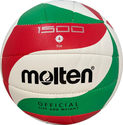 Balón De Voleibol Molten V4m1500 Cosido A Maquina #4 Suave Color Bl-Rj