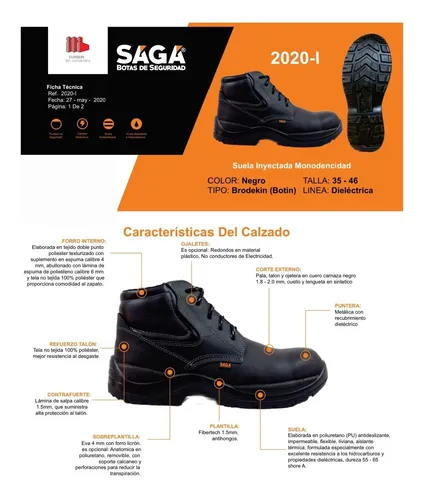 Botas De Seguridad Saga Modelo 2020 MercadoLibre