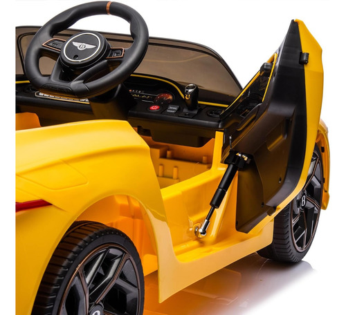 Vehículo P/niños Estilo Bentley Bacalar; 12 V; Amarilo