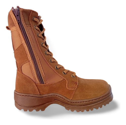 Botas Tácticas Con Cierre Lateral De Piel Gamuza En Color Co