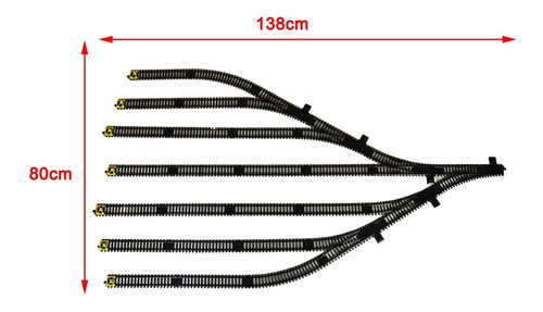 Vía De Tren Modelo De Calibre Ho 34x Para Trenes