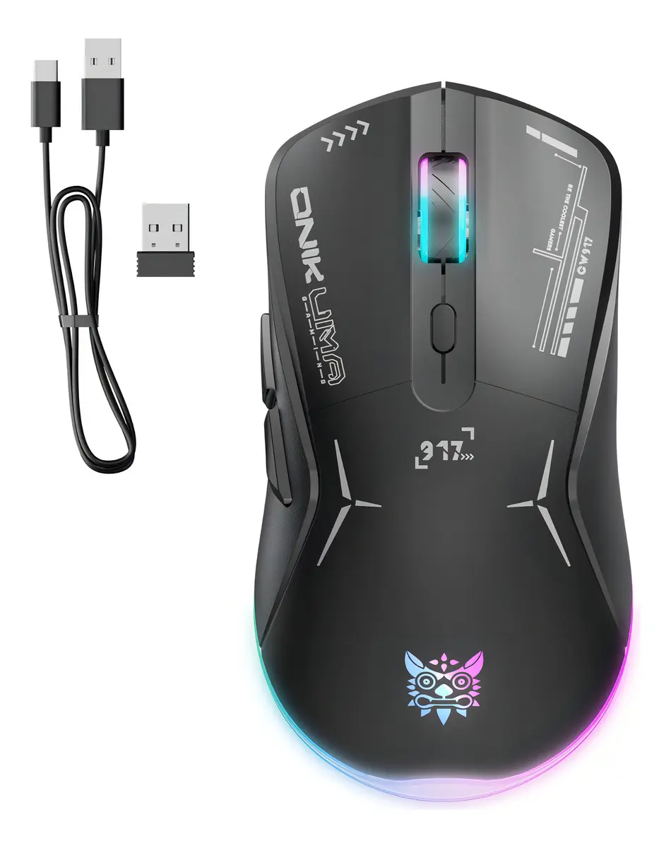 Mouse Gamer Inalámbrico Onikuma CW917 Negro