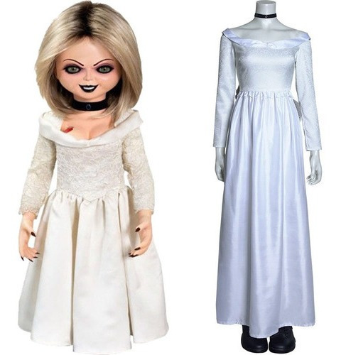 Vestido De Novia De Chucky Tiffany Larga Para Cosplay