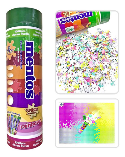 Rompecabezas De Caramelos Mentos Rainbow, Tamaño Grande, 100