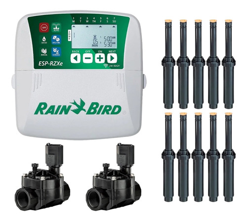 Kit Riego Automatico Rain Bird 2 Zonas 10 Toberas Hidropilar