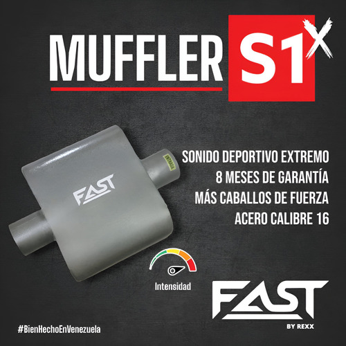 Fast S1x Muffler Byrexx Alto Flujo Fs125x - 8 Meses Garantía