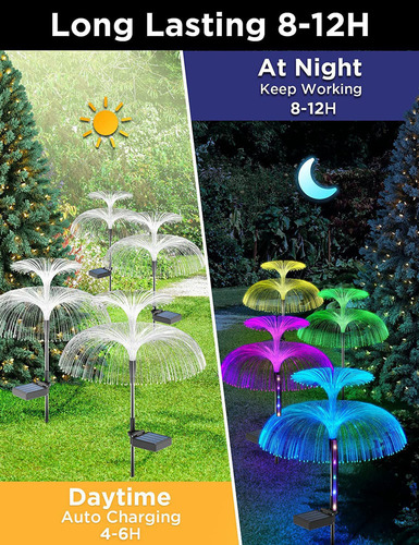 Paquete De 4 Luces Solares Decorativas Para Jardín Con Medus