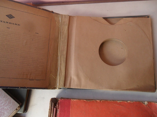 Lote 6 Portadisco Album Carpeta Disco Pasta Antiguo Porta