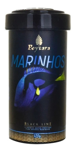 Ração Poytara Black Line Peixes Marinhos Médios - 120g