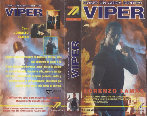 Bad Blood Viper Vhs Lorenzo Lamas Tibor Takács 1994